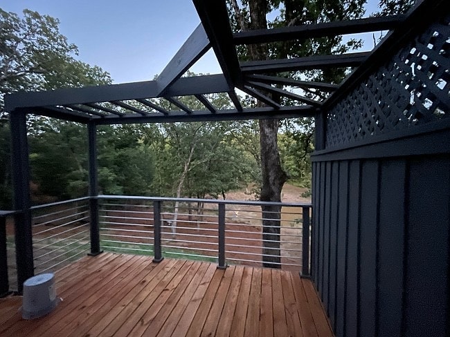 Deck with Railings — East Texas